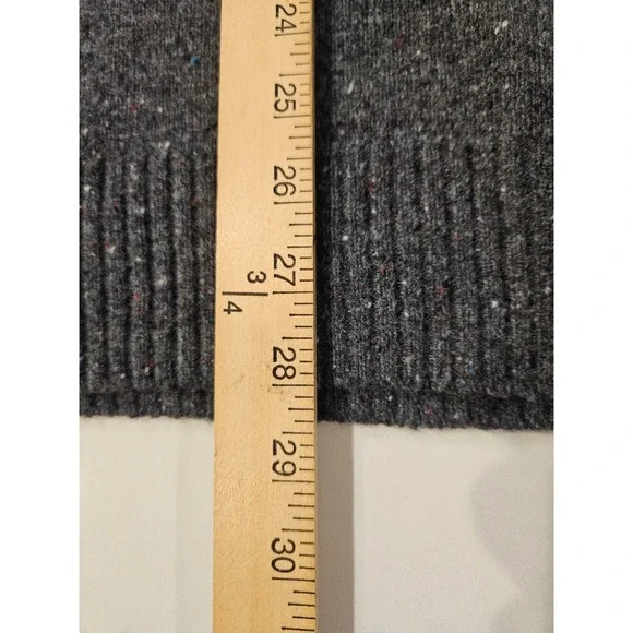 J.Crew Shawl Collar Merino Wool Gray Speckled Sweater Mens XL Rugged Fall - Picture 9 of 11